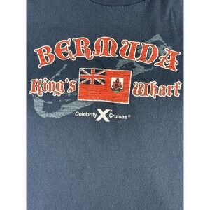 Kings Wharf Celebrity Cruises Bermuda Tee T-Shirt Blue  • Medium Vacation